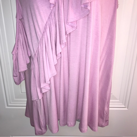 Chic Lilac Ruffle Blouse - Picture 9 of 14